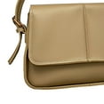thumbnail image 4 of Women Shoulder Bag Fashionable Versatile Portable Large Capacity PU Leather Women Bag for Daily Shopping Khaki Free Size, 4 of 8