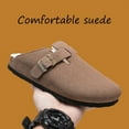 thumbnail image 4 of Yunkctuk Women's Cork Insole Clogs Anti-slip Winter Potato Shoes Women's Fur Lined Suede Slippers., 4 of 7