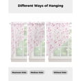 thumbnail image 4 of Pink Leaf Swag Valances for Windows, Modern Botanical Foliage Plant Country Flower Rod Pocket Sheer Valances for Large Windows, Swag Toppers Light Filtering for Kitchen Living Room 2 Panels 36''x63'', 4 of 6
