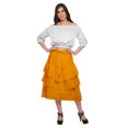 thumbnail image 2 of Moomaya Ruffle Style Skirts For Women Casual Solid Cotton Summer Wear Clothing, 2 of 6