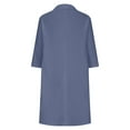 thumbnail image 5 of ZHUGeLI Womens Summer Dresses 2024 New Women's Fashion Casual V-Neck Mid-length 3/4 Sleeves Solid Color Dress Up to 50% off, 5 of 8