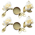 thumbnail image 3 of Candelabro de boda Candelabro floral Candelabro de flores para mesas Centros de mesa de boda Candelabro de guirnalda de rosas D, 3 of 8