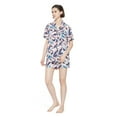 thumbnail image 3 of Amaxer Women Button up Pajama Set, Summer Lightweight Shorts Sleepwear Pjs Set, 3 of 5