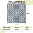 thumbnail image 2 of Blue and White Intricate Pattern Square Fitted Tablecloth with Elastic Edge,Square Table Cover,Washable Elastic Table Cover for Home Kitchen Party Decor 36"x36", 2 of 6