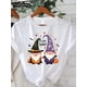 thumbnail image 1 of Halloween T-Shirt - Cute Pumpkin Head Witch Gnome Pattern for Everyday Fall Wear or Party Dress - Casual Printed Shirt, Holiday Themed Costume, 1 of 6