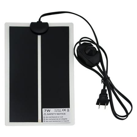 Reptile Heating Pad with Temperature Adjustment 7W Under Tank Terrarium Heater Heat Mat for Turtle, Tortoise, Snakes, Lizard, Gecko