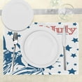 thumbnail image 3 of Ambesonne 4th of July Place Mats Set of 4, Independence Theme, Standard Size, Red White and Navy Blue, 3 of 6