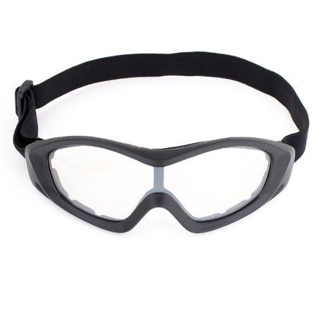 Unique BargainsUnisex Ski Racing Anti Dust Black Full Rim Clear Lens Goggles