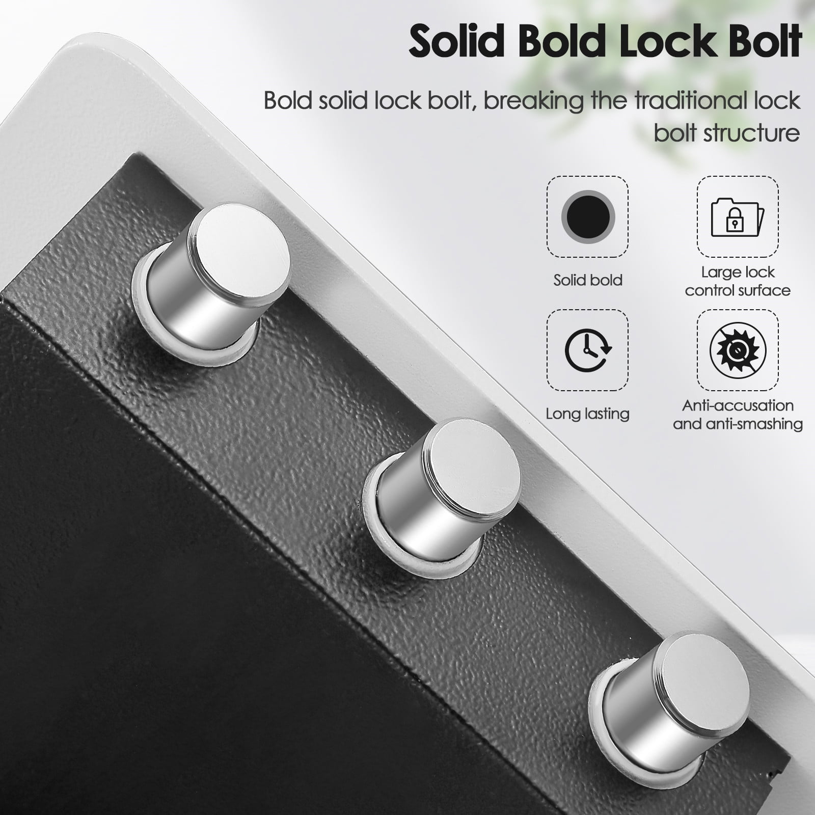 SRWTRCHRY 0.7 Cu. ft. Safe Box, Keys & Digital Keypad Lock, Home Safe for Money, Wall Mountable, Black A9045