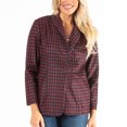 thumbnail image 2 of Howard's S/M Ruby Houndstooth Long Sleeve Brushed Jersey Stretch Blazer for Women, 2 of 5