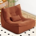 thumbnail image 6 of NBLDGT Bean Bag Chair for Adults, Single Lounge Chair with Lumbar Pillow, Comfy Floor Sofa with High-Resilience Foam, Lazy Accent Chair for Living Room, Bedroom, Apartment, Or Reading Corner, Orange, 6 of 11