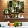 thumbnail image 4 of Designart Green Fall Forest with Sun Rays Canvas Wall Art, 4 of 4