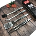 thumbnail image 2 of BBQ Grilling Accessories - Fathers Day Gifts for Dad - Heavy Duty Barbecue Grill Tools Utensils Set for Outdoor Grill with Spatula, Fork, Brush, Tongs Grilling Gift for Men Him Husband, 2 of 8