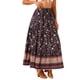 thumbnail image 4 of Faldas Boho para Mujeres INSPIRE CHIC con Estampado Floral, Faldas Maxi Casual de Cintura Elástica para Primavera Verano, S Negro, 4 of 6