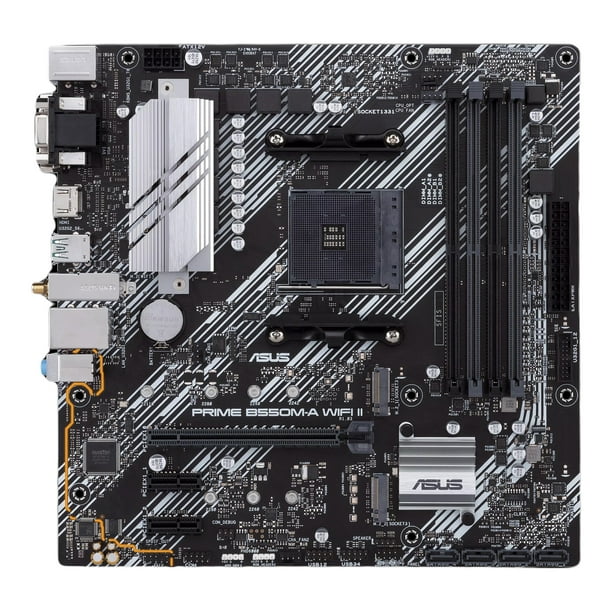 Tarjeta Madre Asus PRIME B550M-A WIFI ll AM4 DDR4 ATX VGA HDMI DVI DP