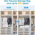 thumbnail image 6 of Best Vacuum Compression Bag With 80% More Storage Bag Space. Storage Bag For Quilts, Clothes, Blankets And More. Includes Packing Travel Clothes, Moving Supplies, 10 Packs With Air Extraction Tool, 6 of 6