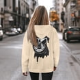 thumbnail image 3 of COEQINE Pullover Sweatshirts Oversized Tops Women's Hoodies Long Sleeves Loose Lightweight Cool Bulldog Cozy Casual Wear Y2K Fashion Women Soft Printing Fall Winter Outfits Clothes, XL, 3 of 7