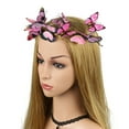 thumbnail image 3 of Bandeau Élégant pour Femmes Rose avec Sangle et Fleurs, Accessoire de Fête, 3 of 5