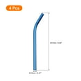 thumbnail image 2 of 4Pack Reusable Metal Straws, 9.5" Stainless Steel Drinking Straw (0.5" Wide, Bent, Blue), 2 of 6