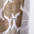 thumbnail image 4 of 3 Pcs Kitchen Curtains Set, Moroccan Pattern Kitchen Tier Curtains and Valance Set for Bathroom, Rod Pocket Tailored Kitchen Curtain Set,36-inch, Brown/Taupe, 4 of 6