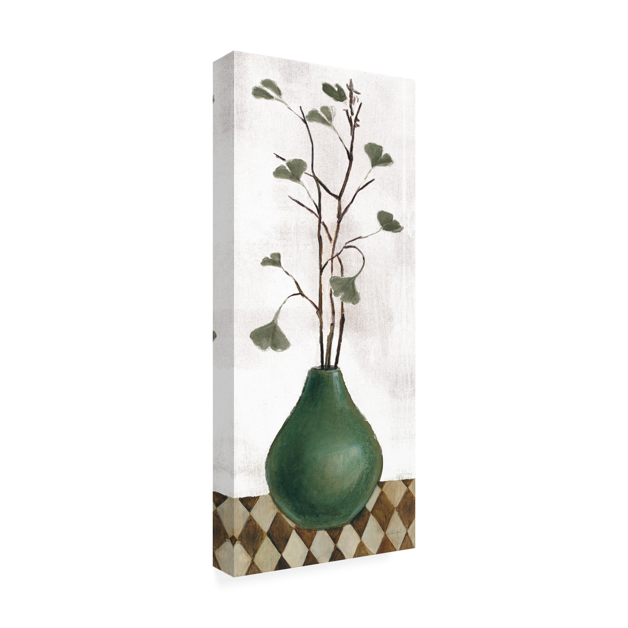 Silvia Vassileva 'Zen Panel I on White' Canvas Art
