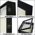thumbnail image 5 of Shadow Box Frame 8x10 Wood Deep Display Case With Beads Door And Glass Window  Memory For Pictures Medals Memorabilia Collections Black, 5 of 8