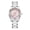 Sunflower full of pink diamonds, variant on Women's Stainless Steel Link Casual Quartz Wristwatch, Multicolor
