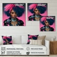 thumbnail image 4 of Designart Pink And Blue African American Woman V Canvas Wall Art, 4 of 5