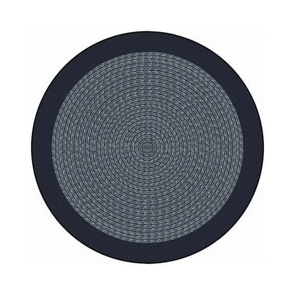 Joy Carpets 1971E-01 Like Home Rug in Navy - Round  7 ft. 7 in.