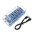thumbnail image 5 of 4 Port USB HUB USB3.0 Transparent Power Charger 5Gbps USB Splitter Extender, 5 of 6