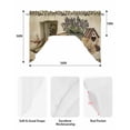 thumbnail image 5 of Vintage Farmhouse Swag Valances for Windows, Small Curtains Drapes, Retro Country Boots Flowers Leaf Book Kitchen Window Curtains Over Sink Window Treatment Valance for Bedroom/Bathroom 56"x36", 5 of 5