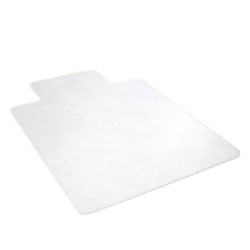 Realspace® Hard Chair Mat For Hard Surfaces, 45"W x 53"D, Wide Lip, Clear