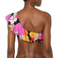 thumbnail image 4 of Trina Turk Womens One Shoulder Ruffle Bikini Top Multi 8 New, 4 of 4
