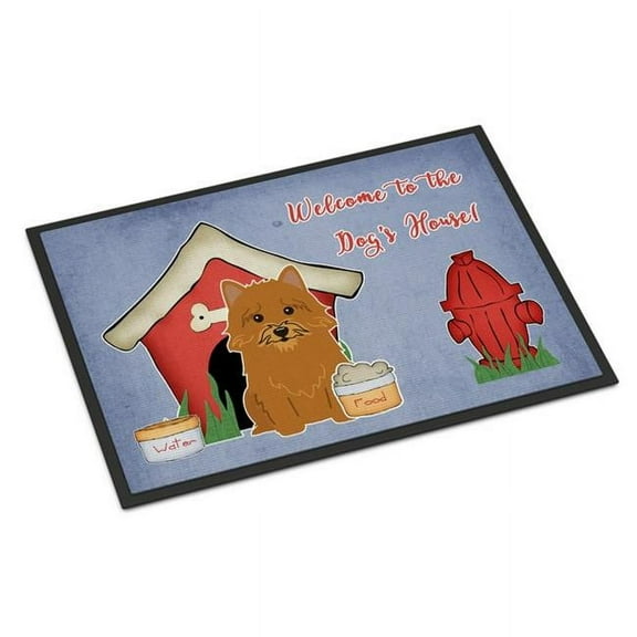 Dog House Collection Norwich Terrier Indoor or Outdoor Mat - 24 x 0.25 x 36 in.