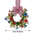 thumbnail image 2 of Kojanyu July 4th Patriotic Door Wreath,Red White Blue Bow Artificial Flower for 250th Anniversary,Independence Day Party and Home Decor, 2 of 8