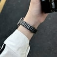 thumbnail image 5 of Dwitch Fashion Thin Metal Strap Compatible with Apple Watch Band 42mm(Series 10) 41mm 40mm 38mm, Dressy Metal Chain Butterfly Clasp Strap for iWatch Bands Series 10 9 8 7 6 5 4 SE 3 2 1,Black, 5 of 6