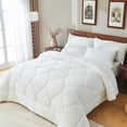 thumbnail image 3 of Bestier Sorona Filled King Size Comforter | Fluffy Down Alternative Duvet Insert, Noiseless Skin-Friendly Bedding for All Season, Machine Washable, White (104x90 inches), 3 of 8