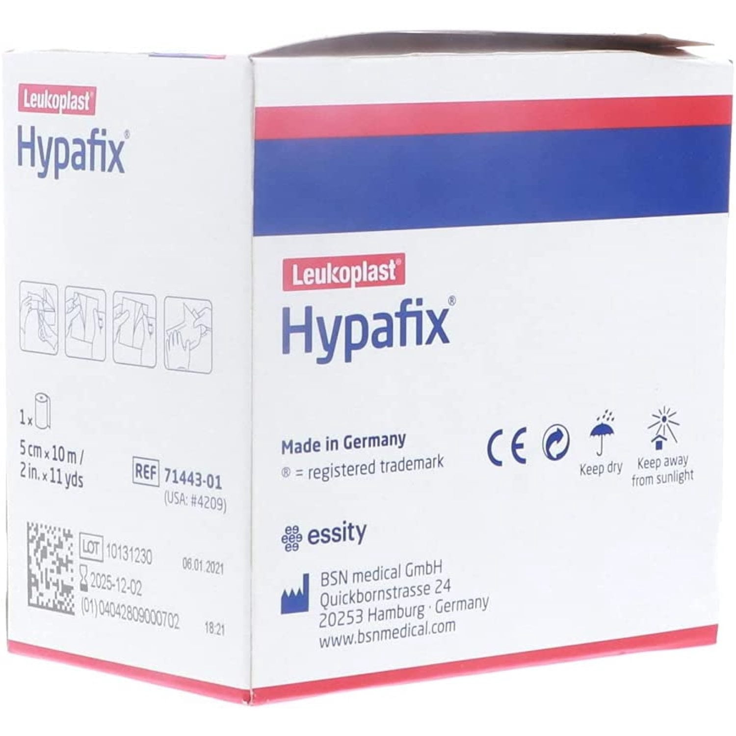 Hypafix Dressing Retention Tape 2 Inch x 10 Yards Each 3 Pack