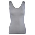 thumbnail image 5 of Elle Women's Body Shaping Camisoles 4-Pack Scoop Tank Tops Shapewear Tummy Control Seamless Plus Nude/White, 5 of 18