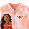 thumbnail image 4 of Disney Princess Girls Bomber Jackets Moana Ariel Tie Dye Graphic Lightweight Sweatshirts Sizes 2-6, 4 of 6