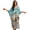 Beach Starfish Seashell, variant on Tropical Hydrangea Plumeria Print Women's V-Neck Batwing Sleeve Kaftan Dress Monstera Palm Leaves Design Lightweight Beach Swimwear Oversized Caftan Cover Up for Mumu Tropical Vacation