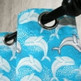 thumbnail image 3 of Ambesonne Summer Grommet Curtain, Dotted Whale Sea Ocean, 50" x 108", Blue Grey, 3 of 6