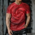 thumbnail image 2 of kpoplk Men's Casual Vintage Graphic T-Shirt Relaxed Fit Short Sleeve Crew Neck Soft Cotton Blend Retro Print Summer Tee Top Size M,Red, 2 of 5