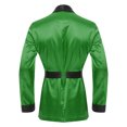 thumbnail image 4 of vastwit Mens Satin Smoking Robe Jacket Long Sleeve Kimono Bathrobe with Belt Green 4XL, 4 of 7