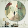 thumbnail image 2 of Designart « Paris Romance Couples II » Art Mural Rond en Métal Style Campagnard Français - Disque de 36, 2 of 5