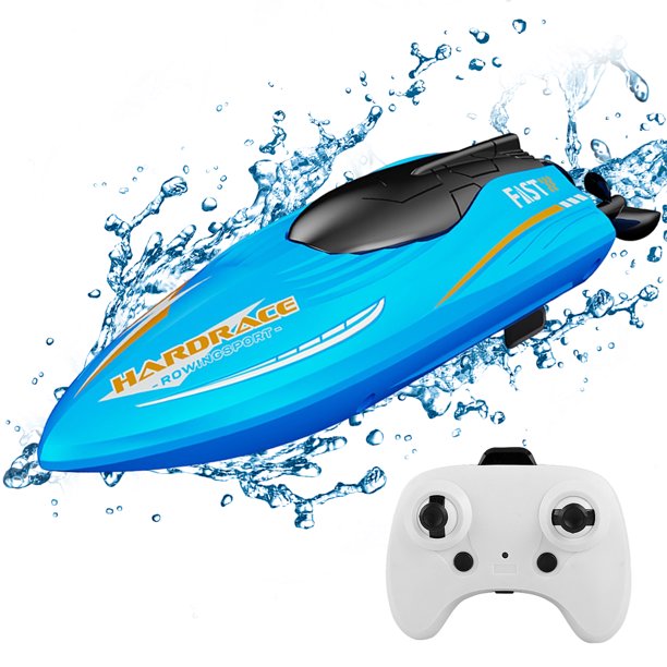 2.4GHz Fast RC Boats Mini RC Boats Juguetes acuáticos para piscinas y lagos (Azul) Likrtyny libre de BPA