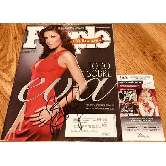 Eva Longoria autographed People En Espanol magazine JSA