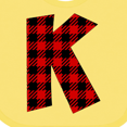 thumbnail image 4 of Inktastic Red Buffalo Plaid Initial K Boys or Girls Baby Bib, 4 of 4