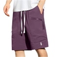 thumbnail image 3 of Xihbxyly Pantalones Cortos Deportivos Ligeros y Transpirables para Hombre, con Bolsillos con Cremallera, Ideales para Entrenar y Nadar, para Correr o Entrenar En El Gimnasio, Estilo Casual para Hombr, 3 of 6