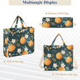 thumbnail image 6 of FORMRS Womens Corduroy Tote Bag Crossbody Shoulder Handbag with Pocket, Green Oranges, 6 of 7